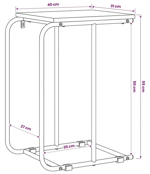 Bocni stol Staro drvo 40 x 31 x 55 cm Konstruirano drvo - Staro drvo