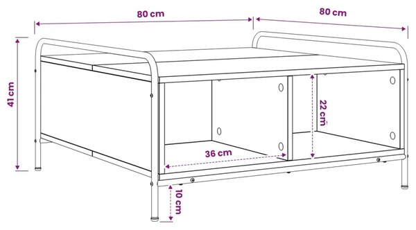 Stolić za kavu Hrast sonoma 50 x 49 x 41 cm Konstruirano drvo - Hrast sonoma 50 x 49 x 41 cm