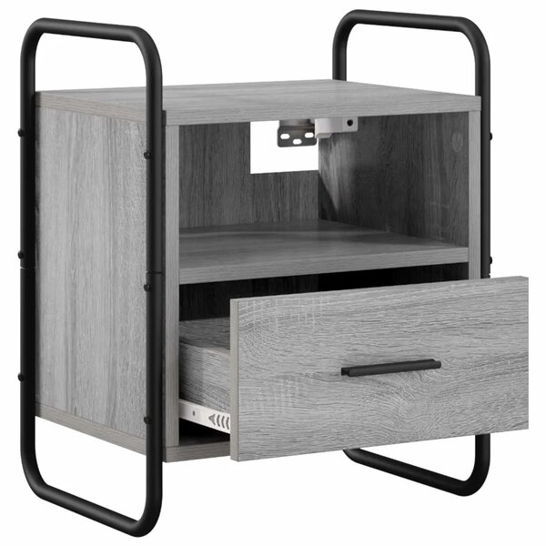 Viseći Noćni Ormar 2 kom. Siva Sonoma 40 x 30 x 50 cm - Siva Sonoma 2