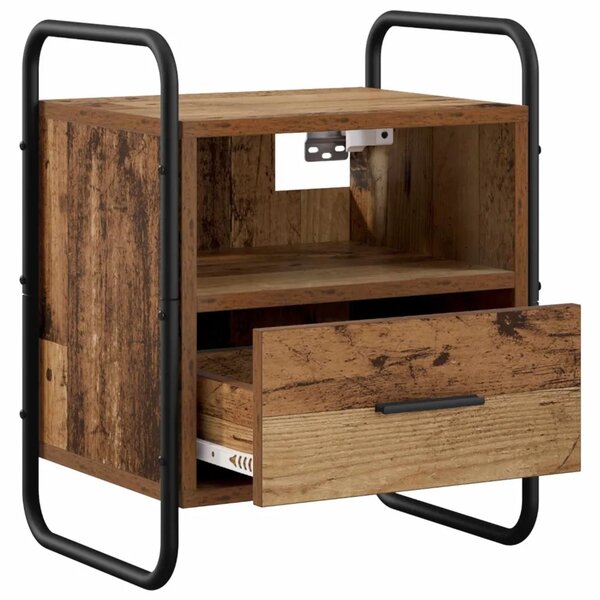 Viseći Noćni Ormar Staro drvo 40 x 30 x 50 cm Konstruirano drvo - Staro drvo 1