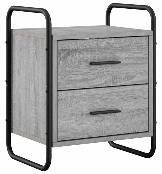 Viseći Noćni Ormar 2 kom. Siva Sonoma 40 x 30 x 50 cm - Siva Sonoma 2