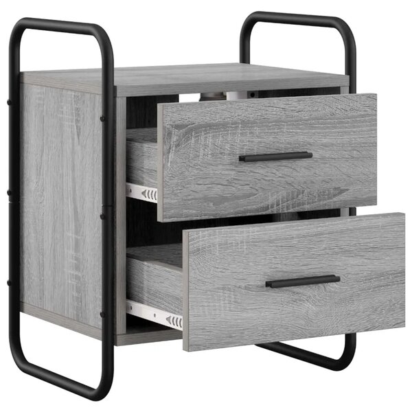Viseći Noćni Ormar 2 kom. Siva Sonoma 40 x 30 x 50 cm - Siva Sonoma 2