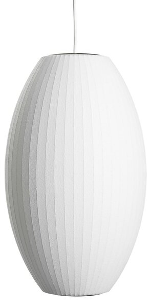 HAY viseća lampa Nelson Cigar Bubble M, Ø 33 cm, bijela, prigušiva, Bijela, Dnevni boravak/blagovaonica, Plastika