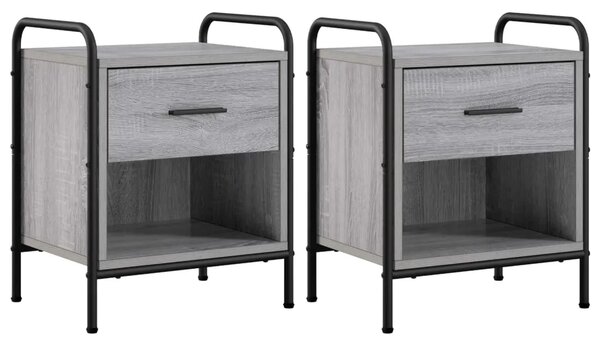 Noćni ormar 2 kom. Siva Sonoma 40 x 30 x 50 cm - Siva Sonoma 2