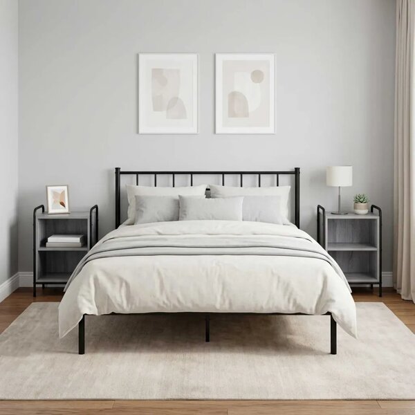 Noćni ormar 2 kom. Siva Sonoma 40 x 30 x 60 cm - Siva Sonoma 2