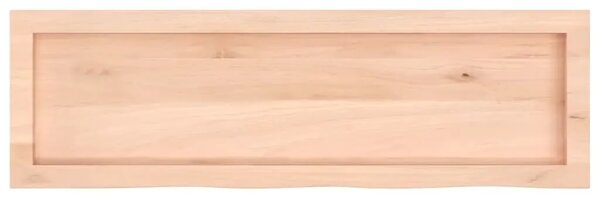 Zidna polica 100x30x(2-6) cm neobrađena masivna hrastovina - Prirodna 100 x 30 x 6 cm