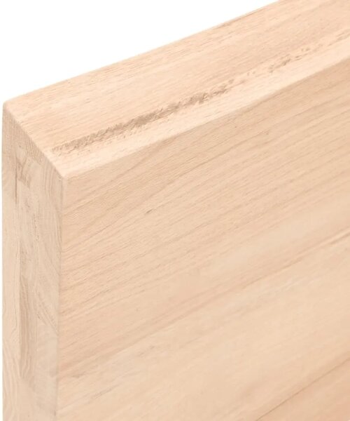 Zidna polica 100x30x(2-6) cm neobrađena masivna hrastovina - Prirodna 100 x 30 x 6 cm
