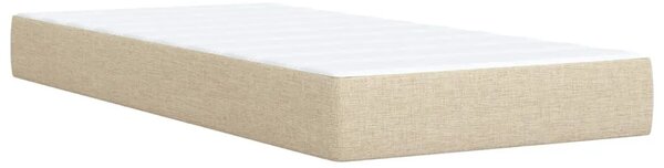 Krevet s box springom madracem i LED-om Krem 90 x 200 cm - Krem 90 x 200 cm Dizajn s rombovima