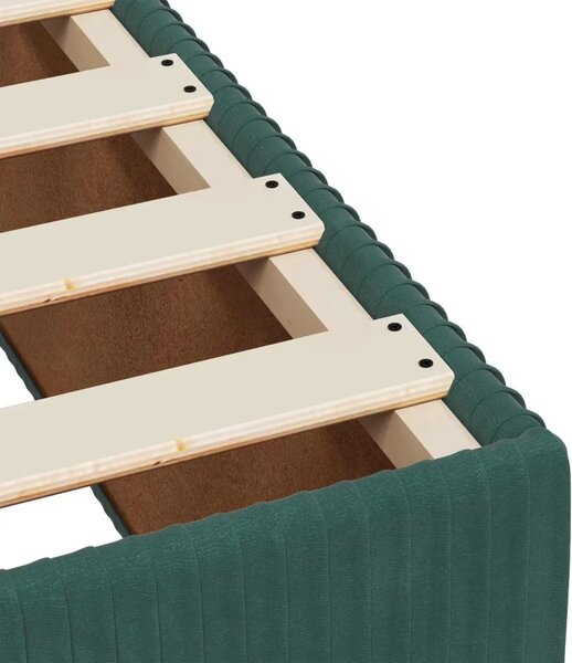 Boxspring krevet s madracem Tamnozelena 90 x 190 cm Baršun - Tamnozelena 90 x 190 cm Dizajn s rombovima
