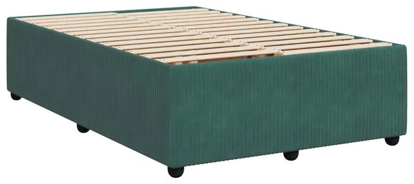 Boxspring krevet s madracem Tamnozelena 120 x 200 cm Baršun - Tamnozelena 120 x 200 cm Dizajn s rombovima