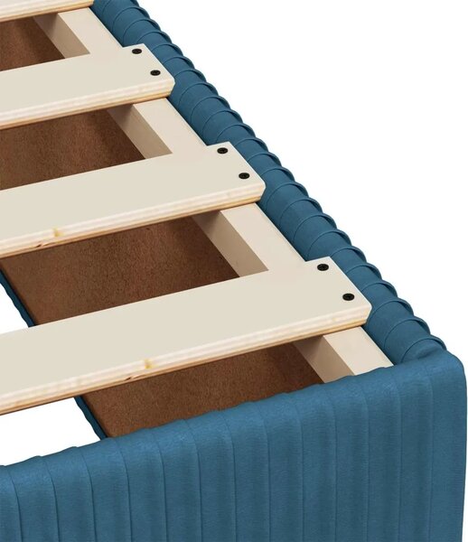Boxspring krevet s madracem Plava 90 x 200 cm Baršun - Plava 90 x 200 cm Dizajn s rombovima