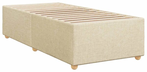 Boxspring krevet s madracem Krem 90 x 200 cm Tkanina - Krem 90 x 200 cm Dizajn s rombovima