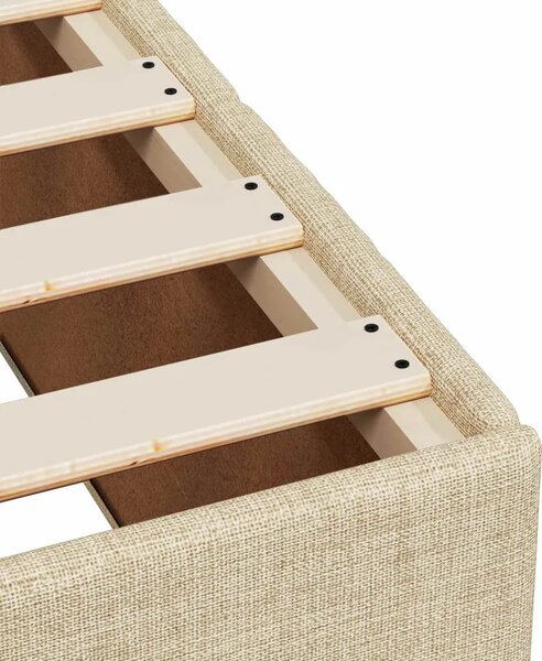 Boxspring krevet s madracem Krem 90 x 200 cm Tkanina - Krem 90 x 200 cm Dizajn s rombovima