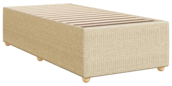 Boxspring krevet s madracem Krem 90 x 200 cm Tkanina - Krem 90 x 200 cm Dizajn s rombovima