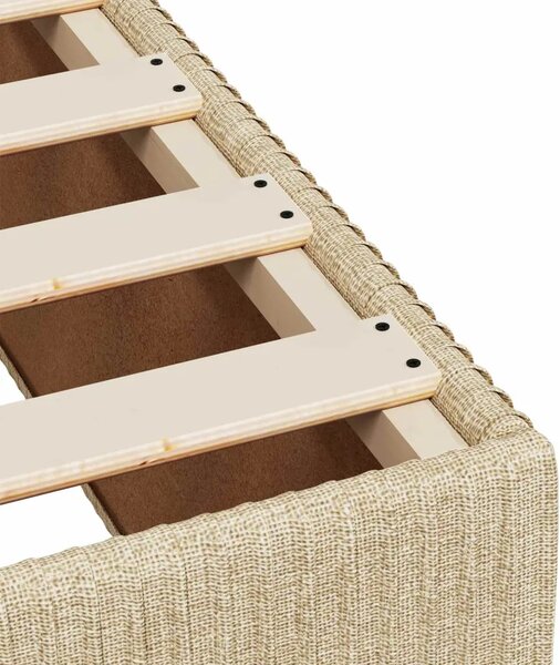 Boxspring krevet s madracem Krem 160 x 200 cm Tkanina - Krem 160 x 200 cm Dizajn s rombovima