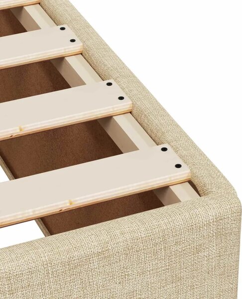 Krevet s box springom madracem i LED-om Krem 90 x 200 cm - Krem 90 x 200 cm Dizajn s rombovima