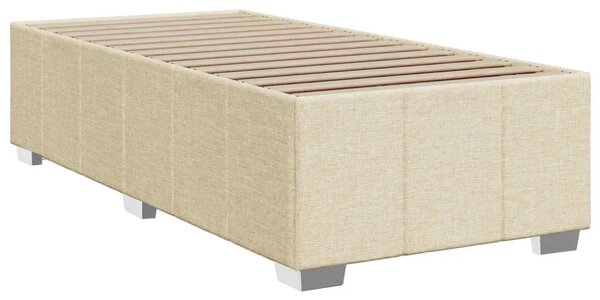 Boxspring krevet s madracem Krem 90 x 200 cm Tkanina - Krem 90 x 200 cm Dizajn s rombovima