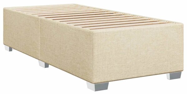 Krevet s box springom madracem i LED-om Krem 90 x 200 cm - Krem 90 x 200 cm Dizajn s rombovima