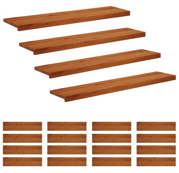 Stepenica 20 kom. 120 x 30 x 2 cm Smeđa Čvrsto Hrastovo Drvo - Smeđa 120 x 30 x 2 cm 20