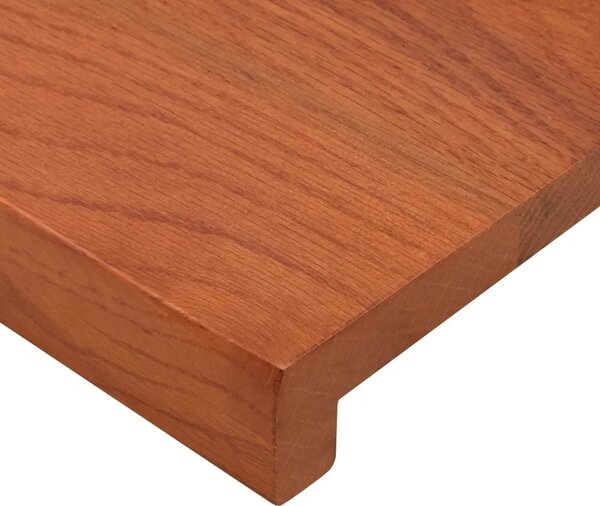 Stepenica 12 kom. 100 x 30 x 2 cm Smeđa Čvrsto Hrastovo Drvo - Smeđa 100 x 30 x 2 cm 12