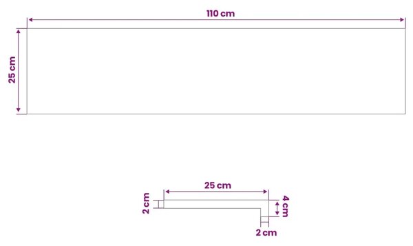 Stepenica 8 kom. 110 x 25 x 2 cm Bijela Čvrsto Hrastovo Drvo - Bijela 110 x 25 x 2 cm 8
