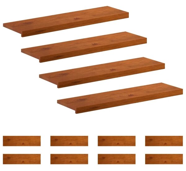 Stepenica 12 kom. 100 x 30 x 2 cm Smeđa Čvrsto Hrastovo Drvo - Smeđa 100 x 30 x 2 cm 12