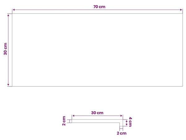 Step treads 2 kom. 70 x 30 x 2 cm Crna Čvrsto drvo bukve - Crna 70 x 30 x 2 cm 2