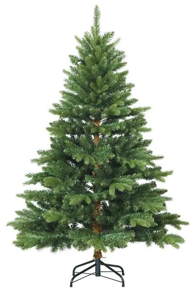 Umjetno božićno drvce s stalakom Zelena 120 cm PE i PVC - 120 cm Zelena s LED-ima i ružičastim zlatnim kuglicama