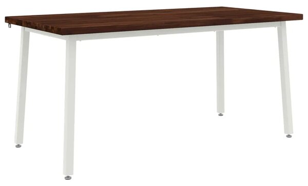 Kvadratni blagovaonski stol 160 x 80 x 75 cm Tamno smeđa - tamno smeđe i bijele boje 160 x 80 x 75 cm Četvrtasto