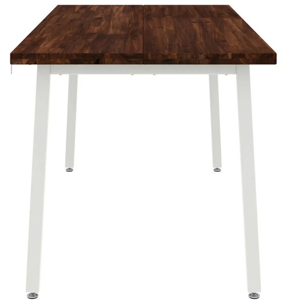 Kvadratni blagovaonski stol 160 x 80 x 75 cm Tamno smeđa - tamno smeđe i bijele boje 160 x 80 x 75 cm Četvrtasto