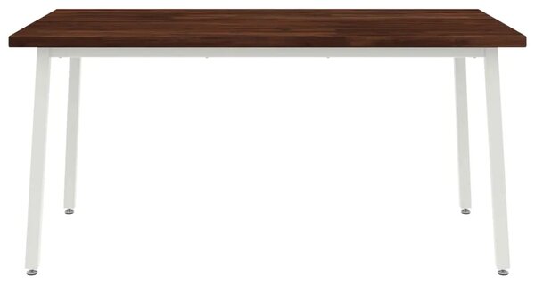 Kvadratni blagovaonski stol 160 x 80 x 75 cm Tamno smeđa - tamno smeđe i bijele boje 160 x 80 x 75 cm Četvrtasto