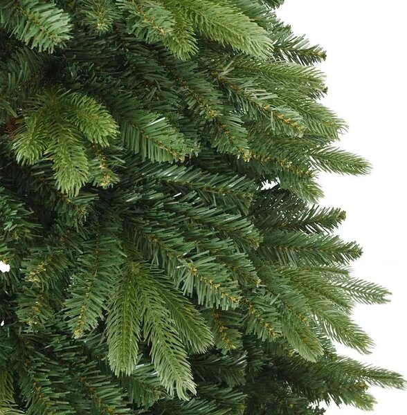 Umjetno božićno drvce s stalakom Zelena 120 cm PE i PVC - 120 cm Zelena s LED-ima i ružičastim zlatnim kuglicama