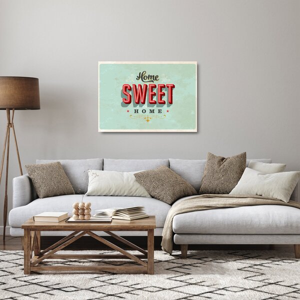 Staklena slika - Home sweet home (70x50 cm)