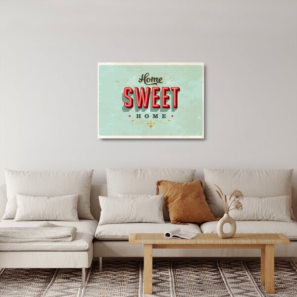 Staklena slika - Home sweet home (70x50 cm)