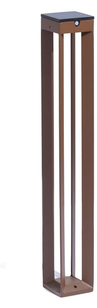 Les Jardins Borne LED solarno svjetlo sa senzorom, 90 cm, corten, prigušiva, Smeđa / hrđa, Metal, Vanjski stupići/staze