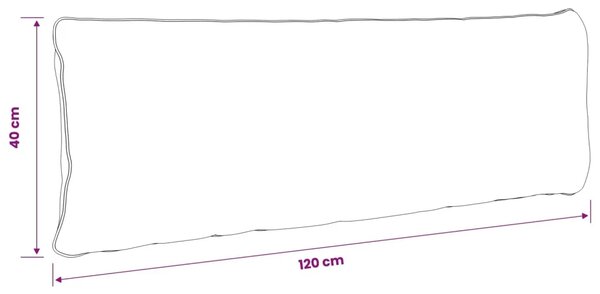Jastučić za leđa (1 kom) PUTTEN 100% poliester Crvena - Crvena (poliester) 120 x 40 x 15 cm 1