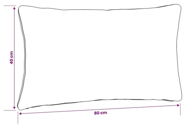 Jastučić za leđa (1 kom) PUTTEN 100% poliester Antracit - Antracit (melange) 80 x 40 x 15 cm 1