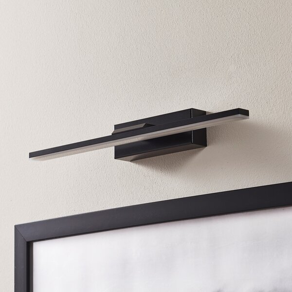 MCJ LED zidna svjetiljka Miroir 40 cm crna 3000K, Crno, kupaonica, Metal