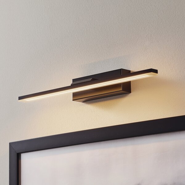 MCJ LED zidna svjetiljka Miroir 40 cm crna 3000K, Crno, kupaonica, Metal