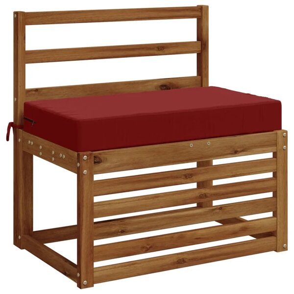 Jastuk za sjedalo SOEST 100% poliester Vinska crvena - boja crnog vina 70 x 40 x 10 cm Poliester