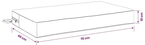 Jastuk za sjedalo SOEST 100% poliester Bež 70 x 40 x 10 cm - Bež 70 x 40 x 10 cm Poliester