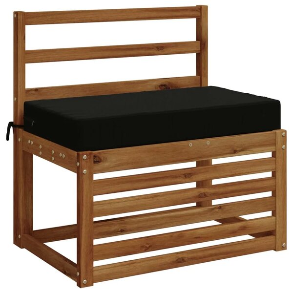 Jastuk za sjedalo SOEST 100% poliester Crna 70 x 40 x 10 cm - Crna 70 x 40 x 10 cm Poliester