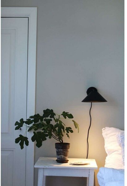 Globen Lighting Cannes zidna svjetiljka, crna, Ø 20 cm, Crno, Dnevni boravak/blagovaonica, Metal, Zidna utičnica ispod