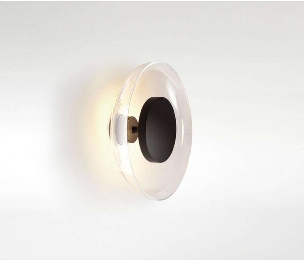 MARSET LED zidna svjetiljka Aura Plus Ø 25 cm Uklj./Isklj., prozirna, Providna, Dnevni boravak/blagovaonica, Plastika