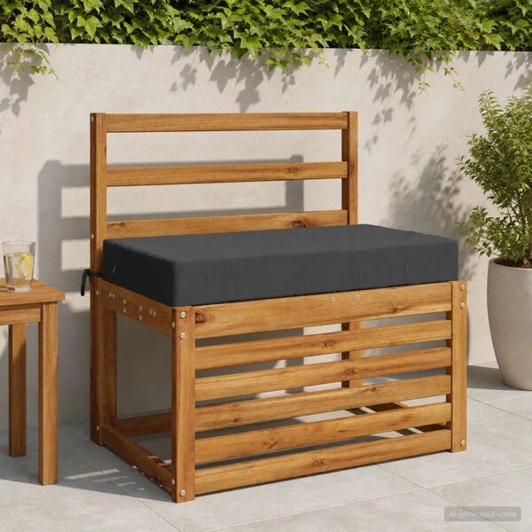Jastuk za sjedalo SOEST 100% poliester Antracit 70 x 40 x 10 cm - Antracit 70 x 40 x 10 cm Poliester