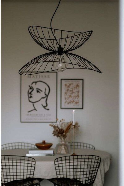 Globen Lighting Viseća svjetiljka RAY, crna, Ø 70 cm, prigušiva, Crno, Dnevni boravak/blagovaonica, Metal