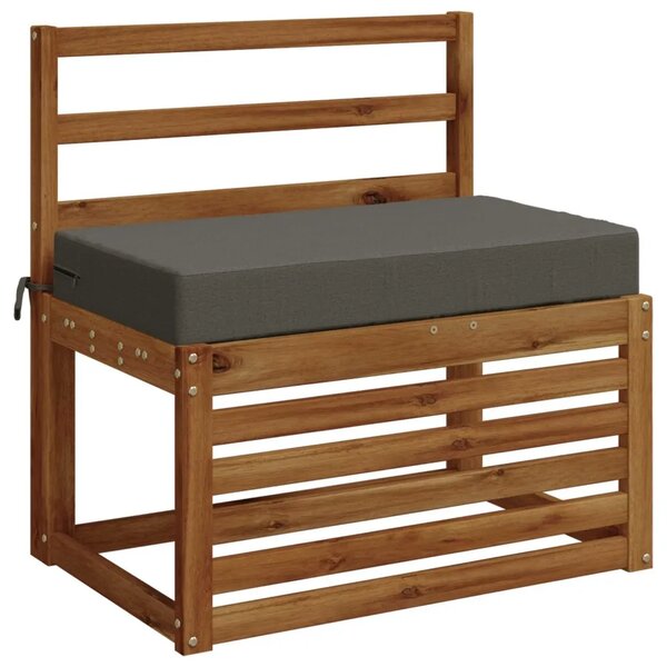 Jastuk za sjedalo SOEST 100% poliester Siva 70 x 40 x 10 cm - Siva 70 x 40 x 10 cm Melange