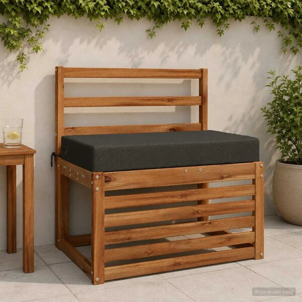Jastuk za sjedalo SOEST 100% poliester Antracit 70 x 40 x 10 cm - Antracit 70 x 40 x 10 cm Melange