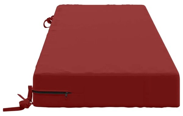 Jastuk za sjedalo SOEST 100% poliester Vinska crvena - boja crnog vina 120 x 40 x 10 cm Poliester