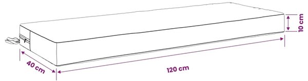 Jastuk za sjedalo SOEST 100% poliester Svjetloplava - Svjetloplava 120 x 40 x 10 cm Poliester